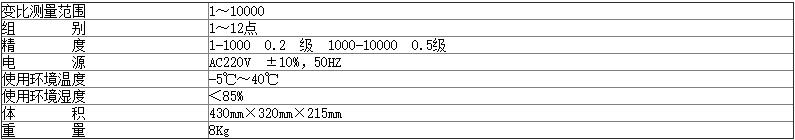 變壓器變比測試儀技術指標 變壓器變比測試儀技術指標